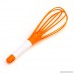 Whisk 2-in-1 Balloon and Flat Whisk Silicone Coated Steel Wire 11.5-Inch (Orange) - B07BTQKK9W
